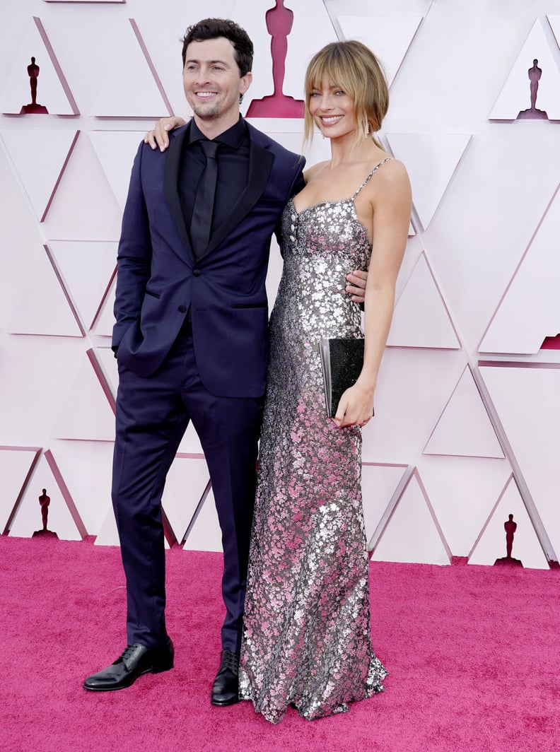 Josey McNamara and Margot Robbie at the 2021 Oscars