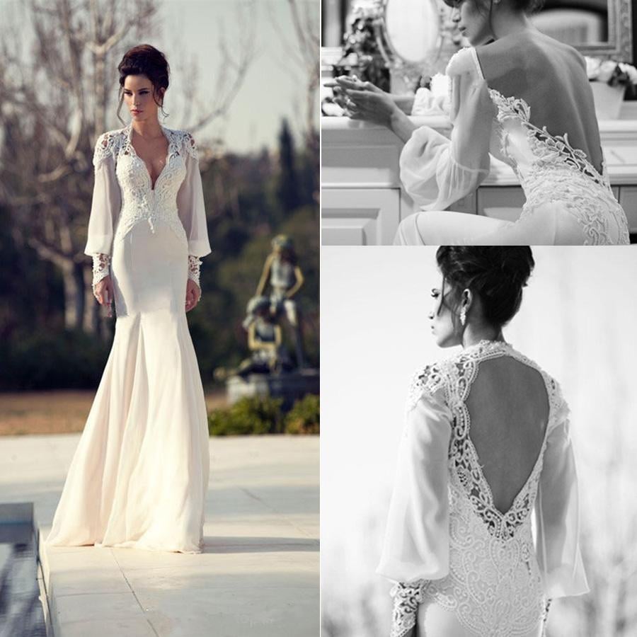 Berta Long Sleeve Mermaid Wedding Dress