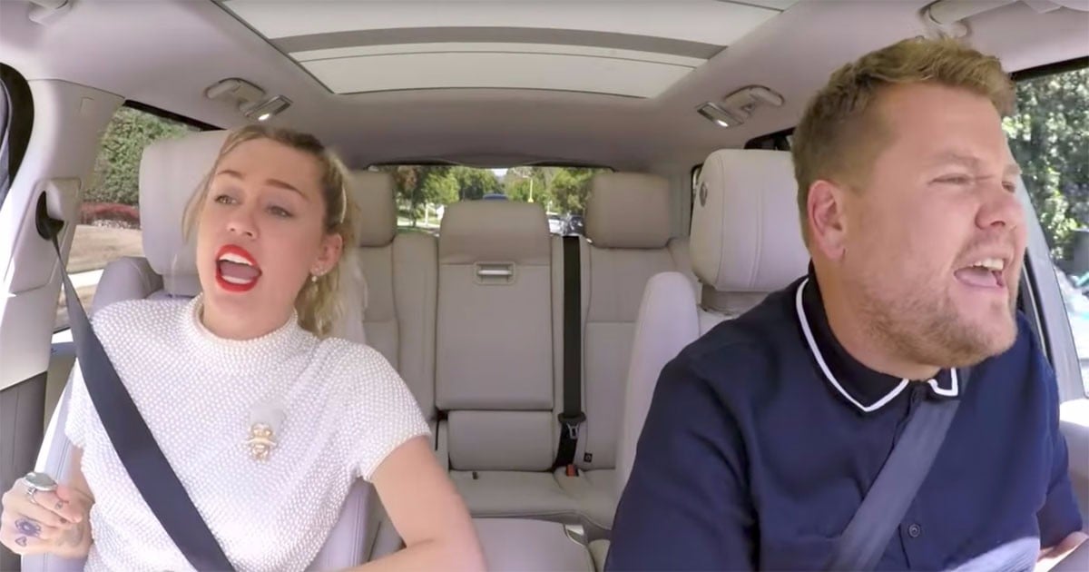 Miley Cyrus Carpool Karaoke Video POPSUGAR Celebrity