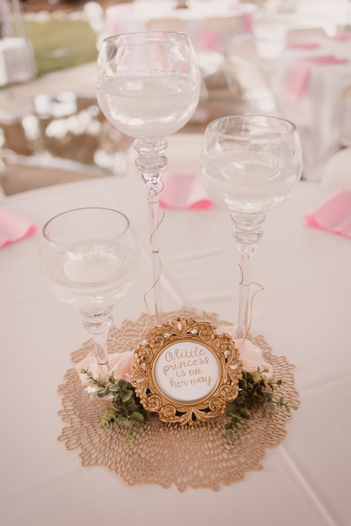 rose gold baby shower table decorations