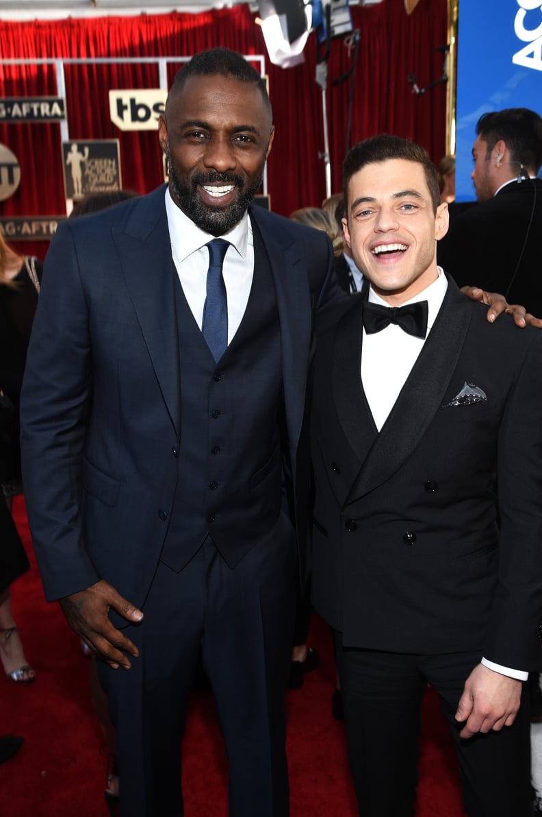 He looked dapper alongside double SAG Award winner Idris Elba.