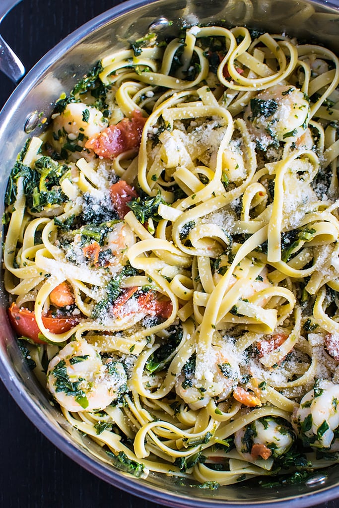 Shrimp, Spinach, and Tomato Pasta | Fast and Easy Shrimp Dinner Recipes ...