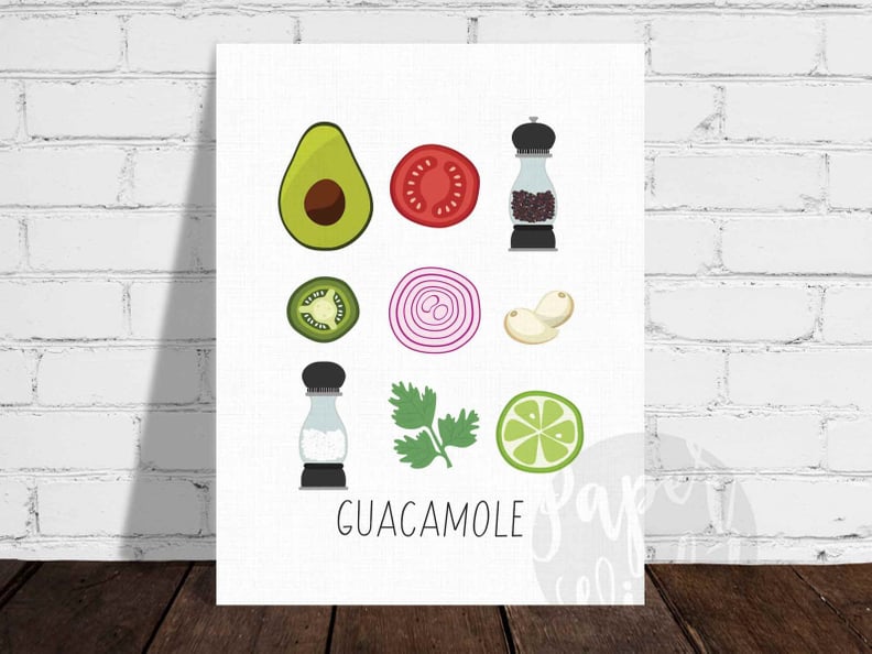 Guacamole Ingredients Illustration