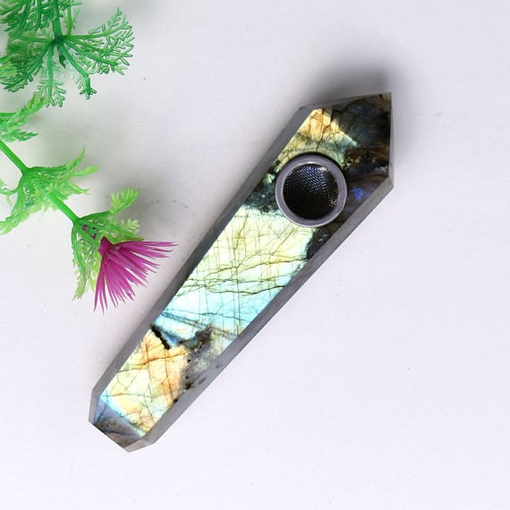 Labradorite Crystal Pipe
