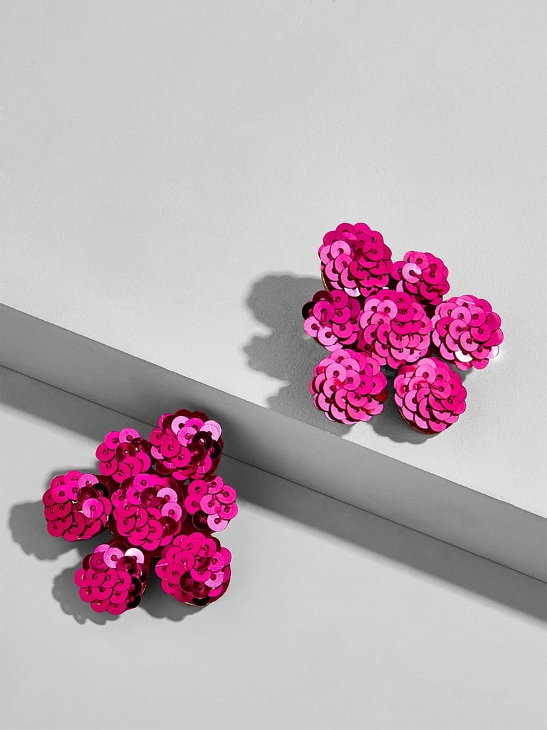 BaubleBar Floral Sequin Stud Earrings