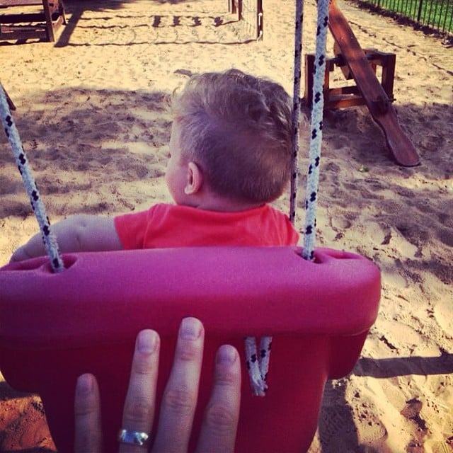 Michael Bublé and little Noah got into the swing of things in an Argentinian park.
Source: Instagram user michaelbuble