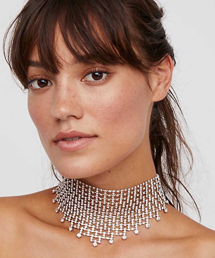 Free People Heartbreakers Crystal Mesh Choker