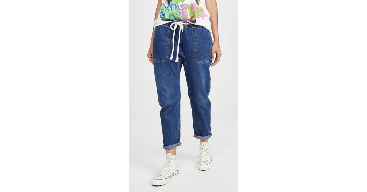 Drawstring deals boyfriend jeans