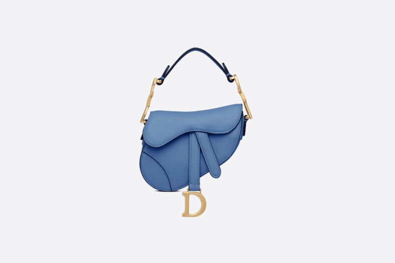 Dior Micro Saddle Bag Cornflower Blue Goatskin