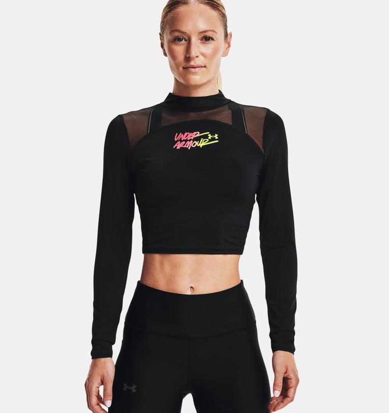 HeatGear Crop Mock Neck Top