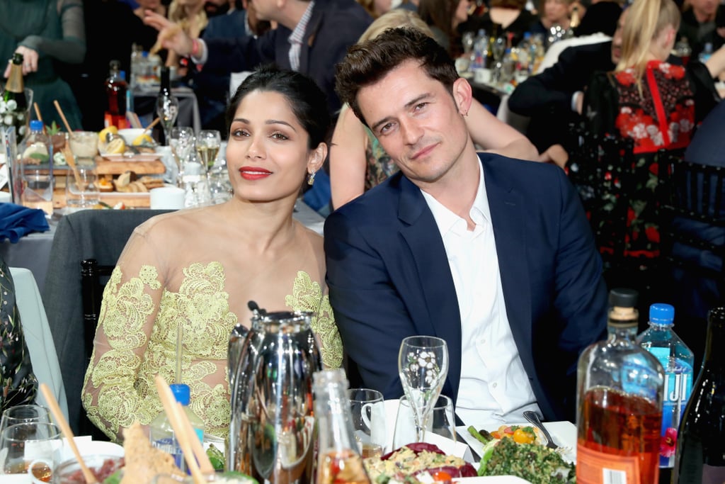 Pictured: Freida Pinto and Orlando Bloom