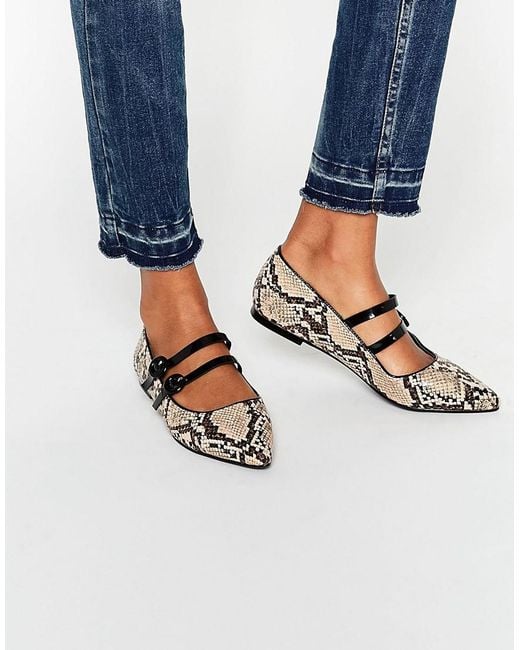 Asos Lens Pointed Ballet Flats