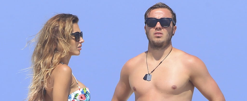 Mario Gotze and Ann-Kathrin Brommel on the Beach in Ibiza