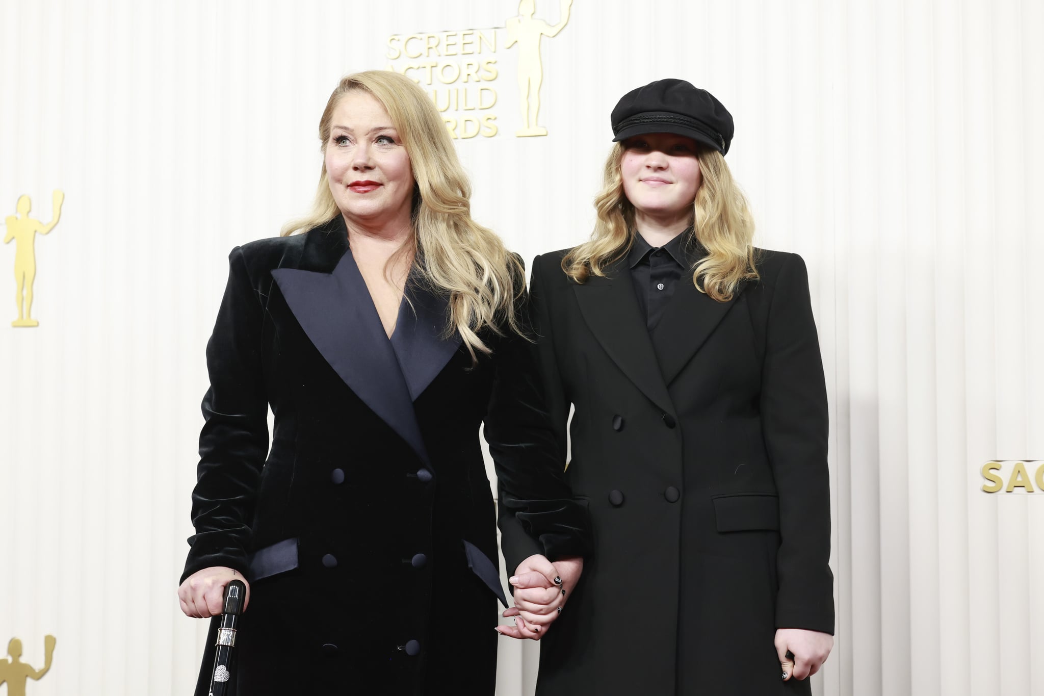 LOS ANGELES, CALIFORNIA - FEBRUARY 26: (L-R) Christina Applegate and Sadie Grace LeNoble attend the 29th Annual Screen Actors Guild Awards at Fairmont Century Plaza on February 26, 2023 in Los Angeles, California. (Photo by Emma McIntyre/FilmMagic)