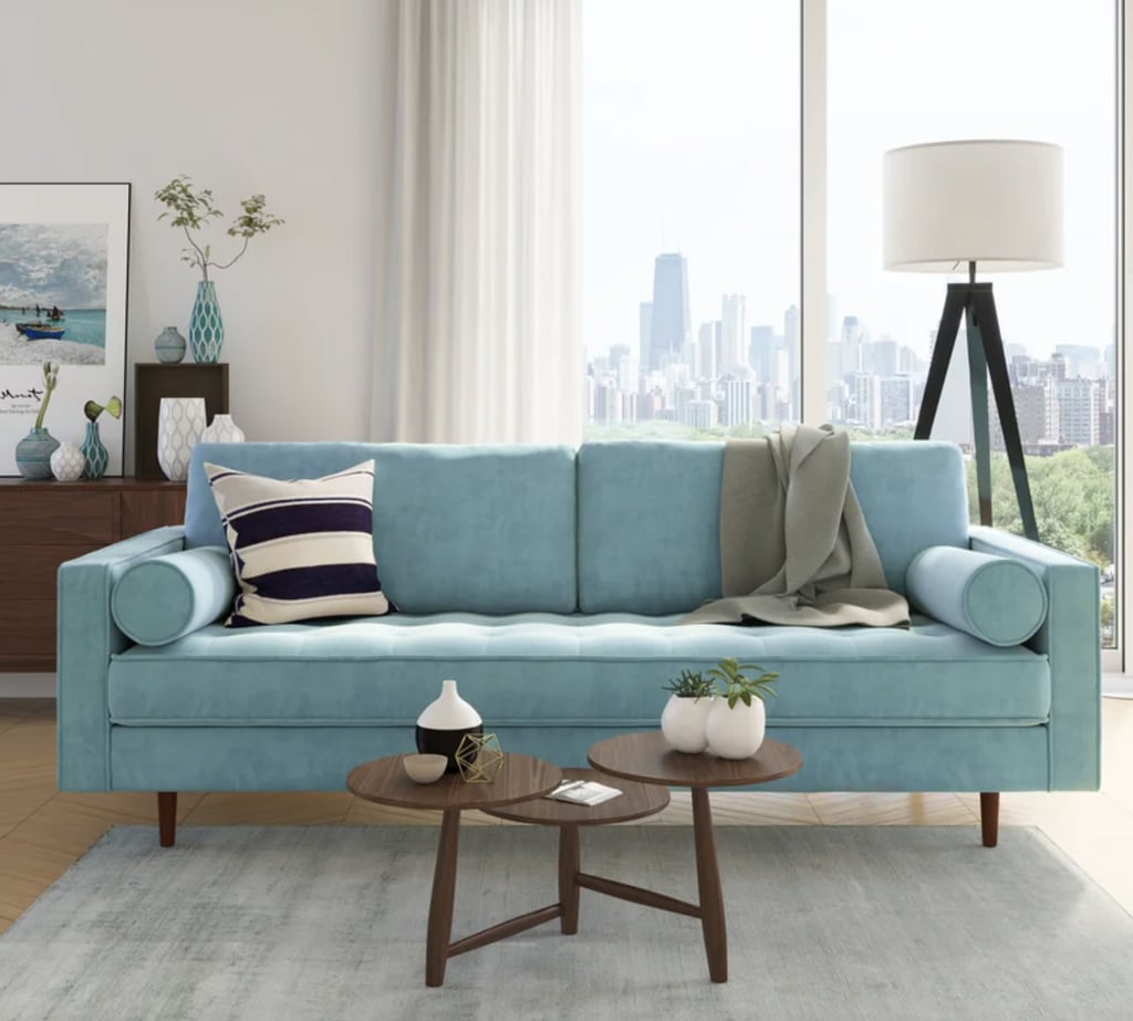 All Modern Wide Square Arm Sofa