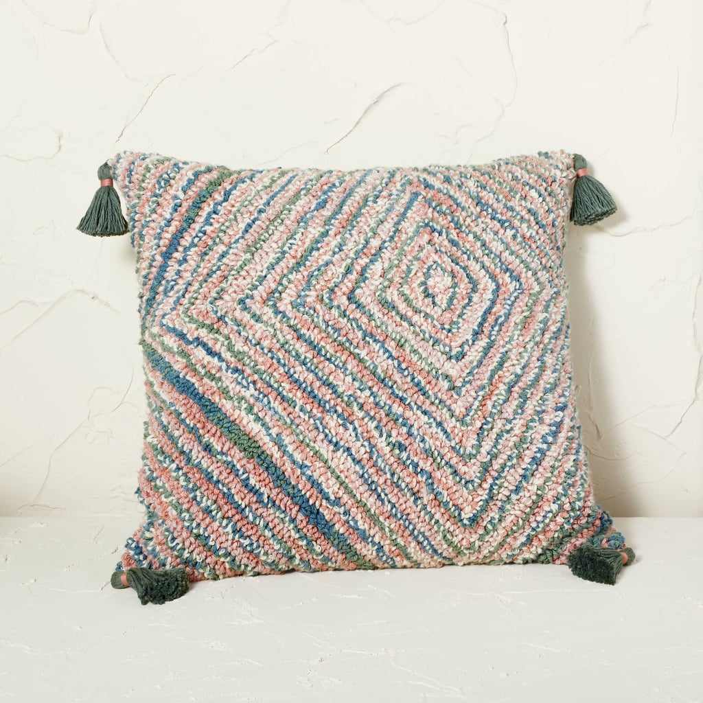 A Cute Throw Pillow: Opalhouse x Jungalow Chunky Textured Diamond Patterned Square Throw Pillow