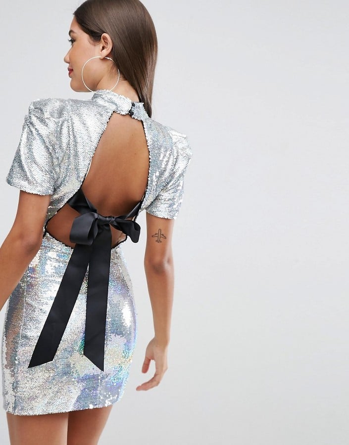 ASOS 80s Sequin Iridescent Dress