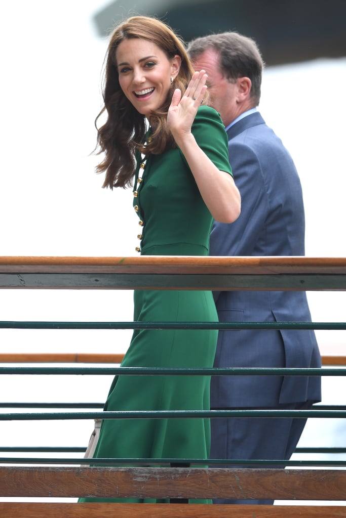 Kate Middleton Green Dress At Wimbledon 2019 Popsugar Fashion Photo 7 