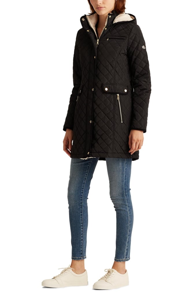 Lauren Ralph Lauren Quilted Coat with Faux Shearling Lining | Best Jackets and Coats From 