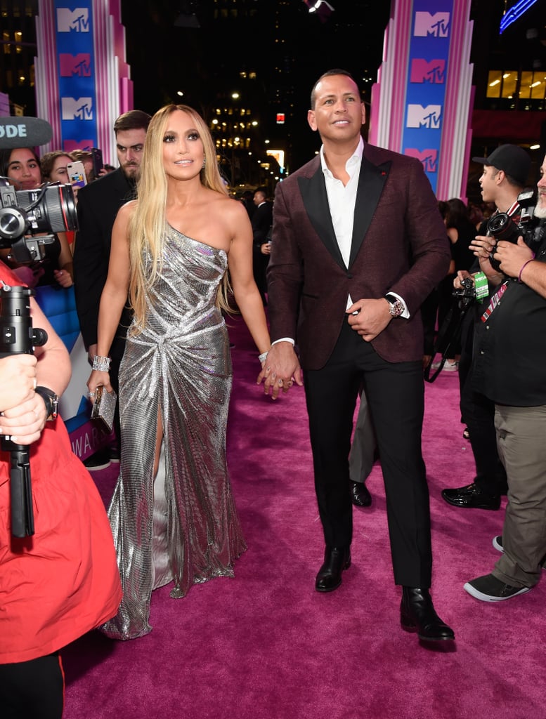 Jennifer Lopez and Alex Rodriguez at the VMAs 2018