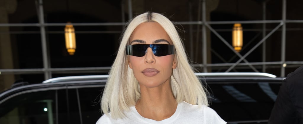 Kim Kardashian's Blond Lob Haircut in NYC