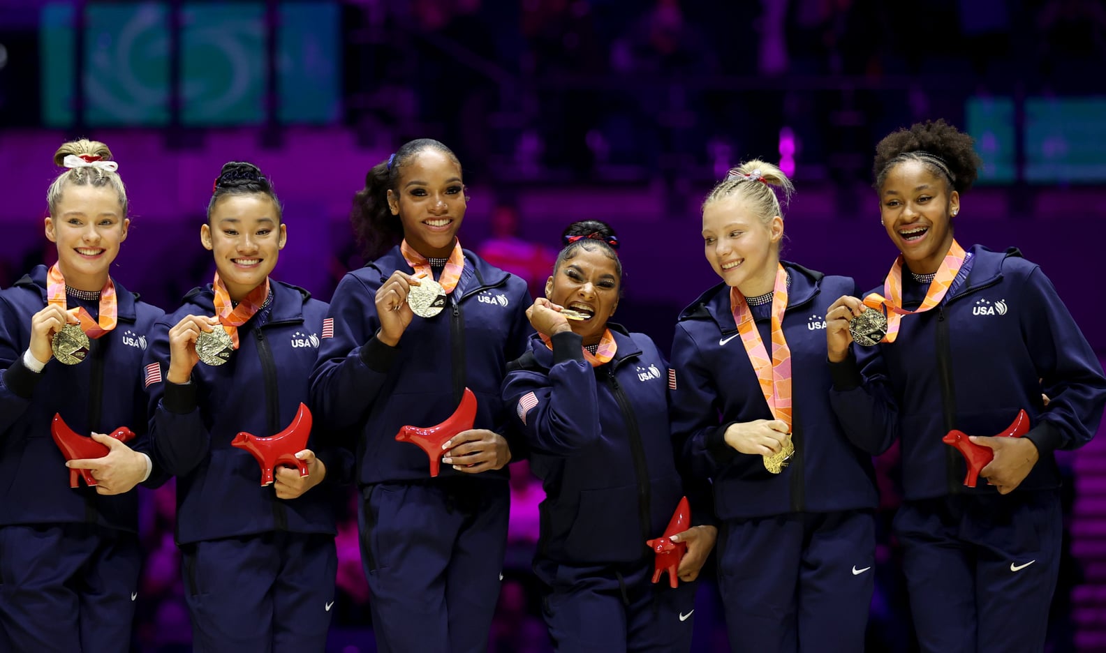 US Women's Gymnastics Team Wins Sixth Consecutive Gold POPSUGAR Fitness