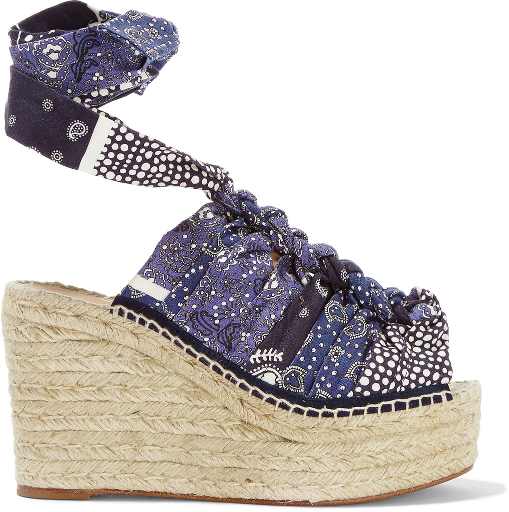 Chloé x Net-A-Porter Printed Canvas Espadrille Wedge Sandals ($655)