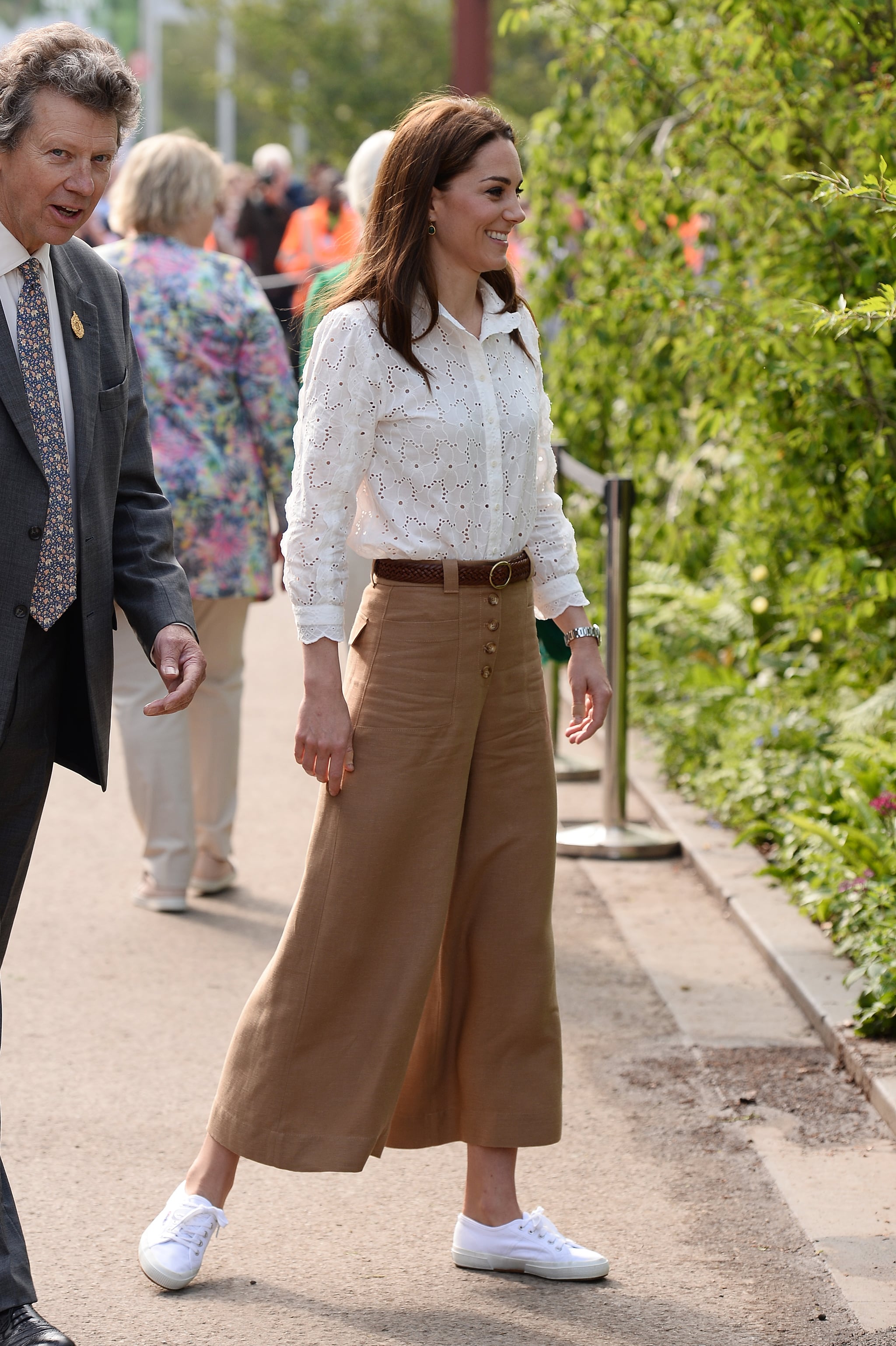 Kate Middleton Wears Wide-Leg Pants at Chelsea Flower Show