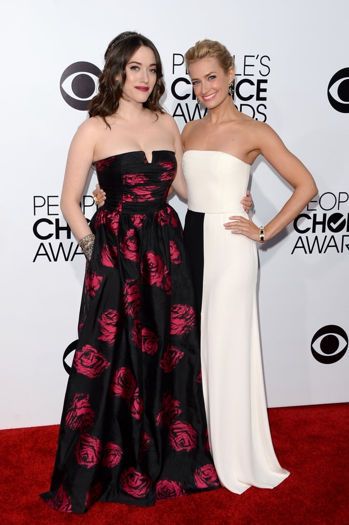 Kat and Beth both went strapless.
