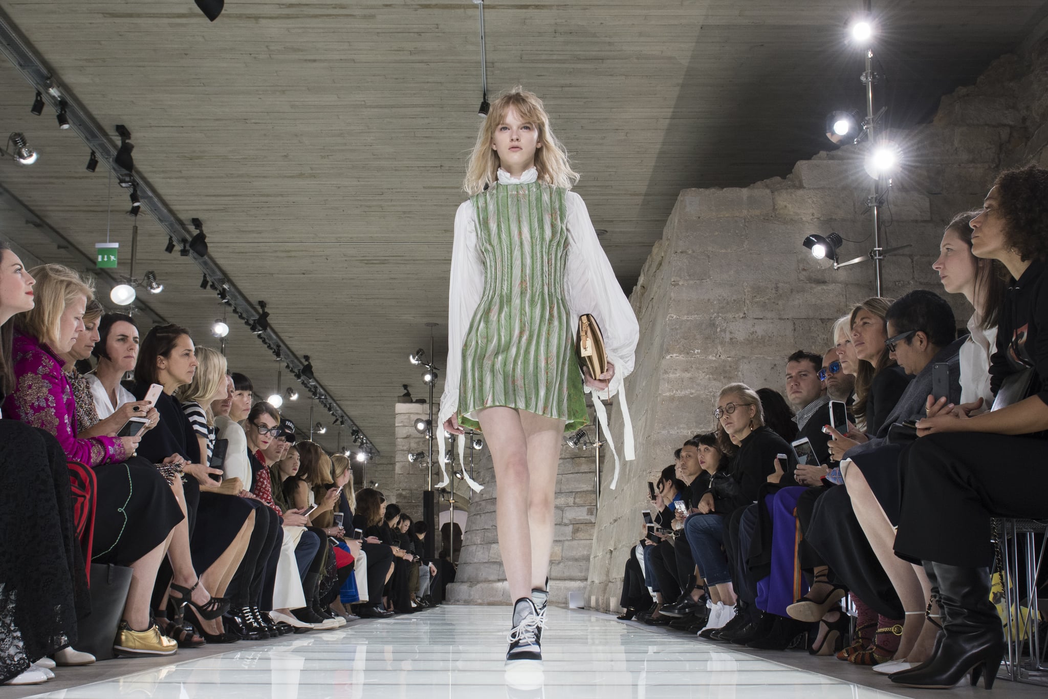 PARIS, FRANCE - OCTOBER 03:  Hannah Motler walks the runway during the Louis Vuitton  Paris show as part of the Paris Fashion Week Womenswear Spring/Summer 2018 on October 3, 2017 in Paris, France.  (Photo by Peter White/Getty Images)