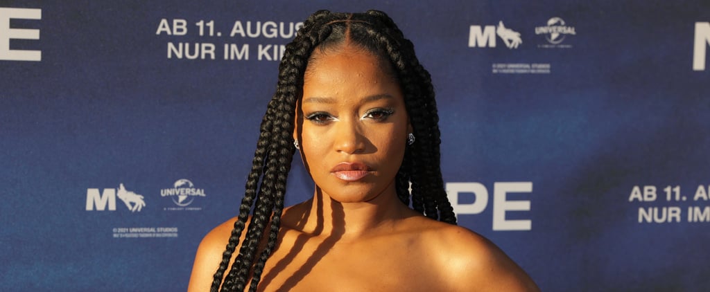 Keke Palmer's Black David Koma Slit Dress at Nope Premiere