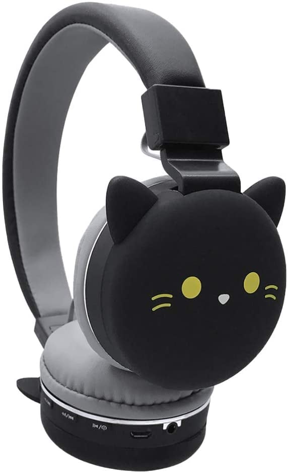 ULTECHNOVO Over Ear Headphone 3D Black Cat Wireless Headphones