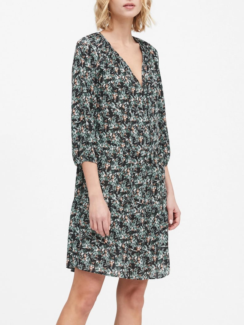 Print Tiered Swing Dress