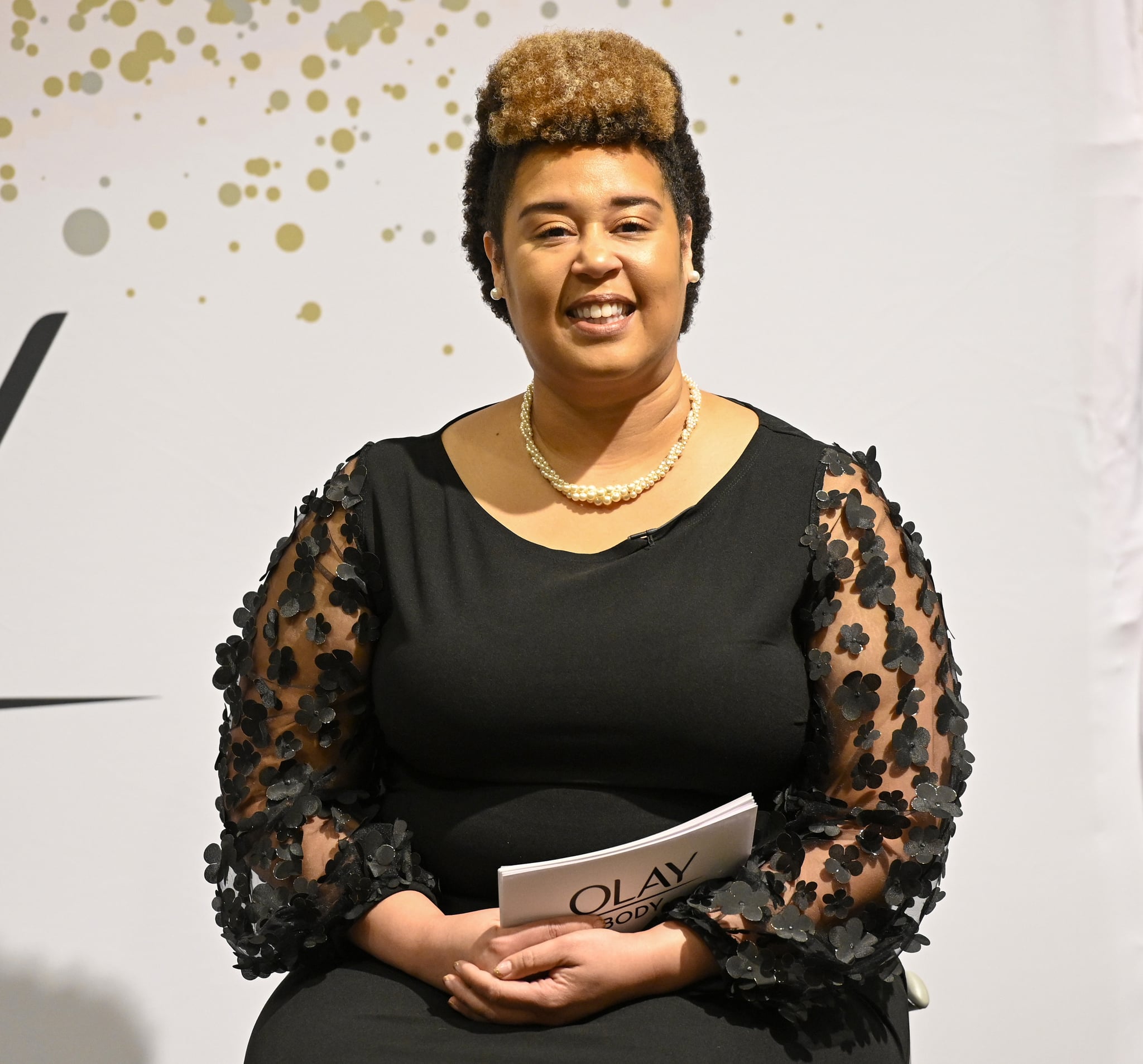 MASON, OHIO - FEBRUARY 21: Dr. Maiysha Jones speaks as Olay Body Celebrates 60 years of skin care science with all female body wash product development team by investing $100,000.00 in the next generation of women in STEM fields at P&G Mason Business Centre on February 21, 2020 in Mason, Ohio. (Photo by Duane Prokop/Getty Images for Olay Body)