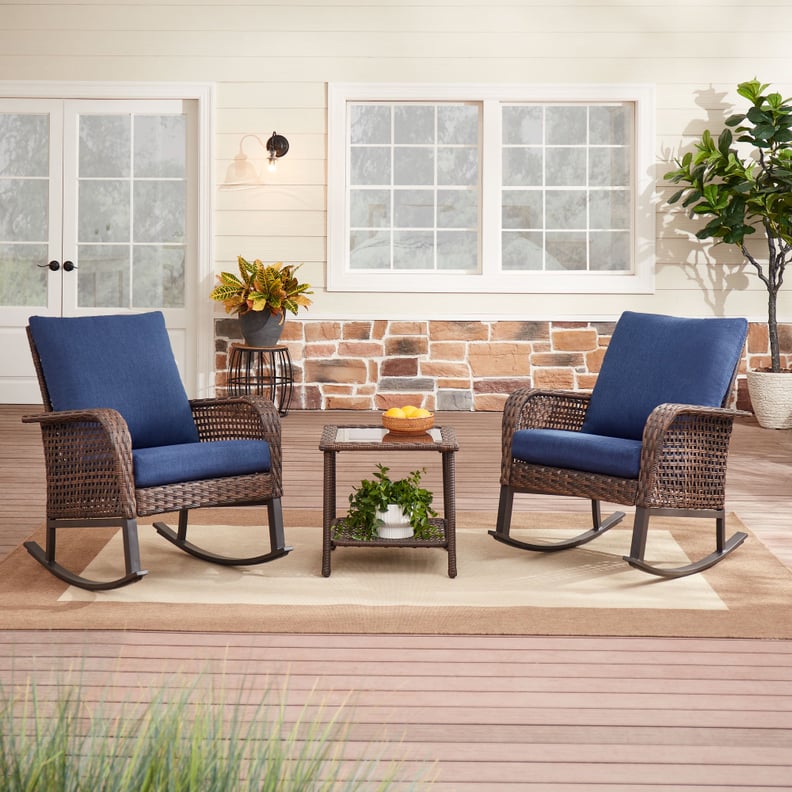 Relaxing Rocking Chairs: Mainstays Tuscany Ridge 3-Piece Rocking Chair Outdoor Bistro Set