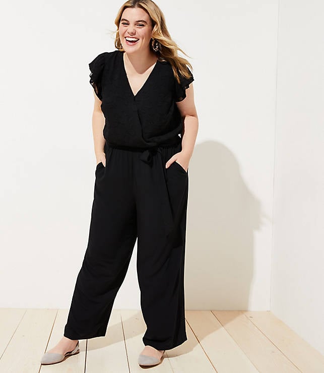 LOFT Flutter Tie-Waist Jumpsuit