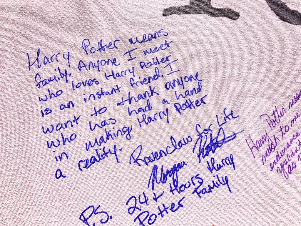 "Harry Potter means family. Anyone I meet who loves Harry Potter is an instant friend."