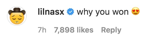 Lil Nas X's Comment