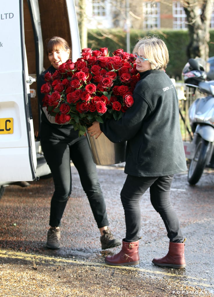 A bucket of flowers was delivered to Kate's home on her birthday.