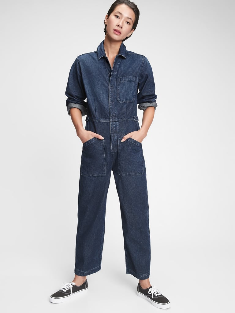 gap denim jumpsuit