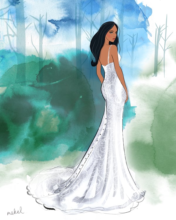 Disney's Pocahontas Wedding Dress Design