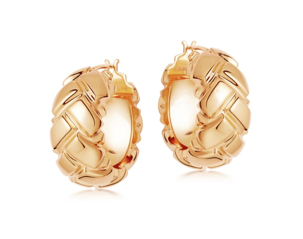 Lucy Williams x Missoma Gold Chunky Waffle Hoops