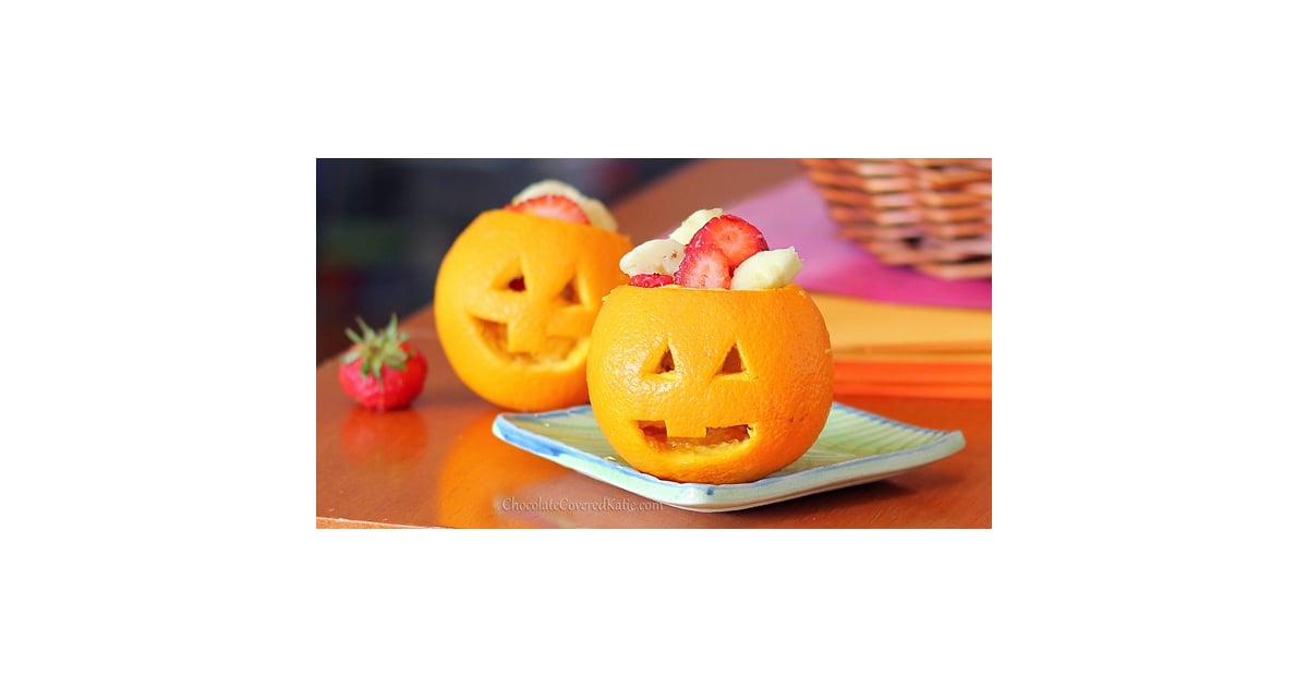 JackOLantern Fruit Cups Halloween Breakfast Ideas For Kids