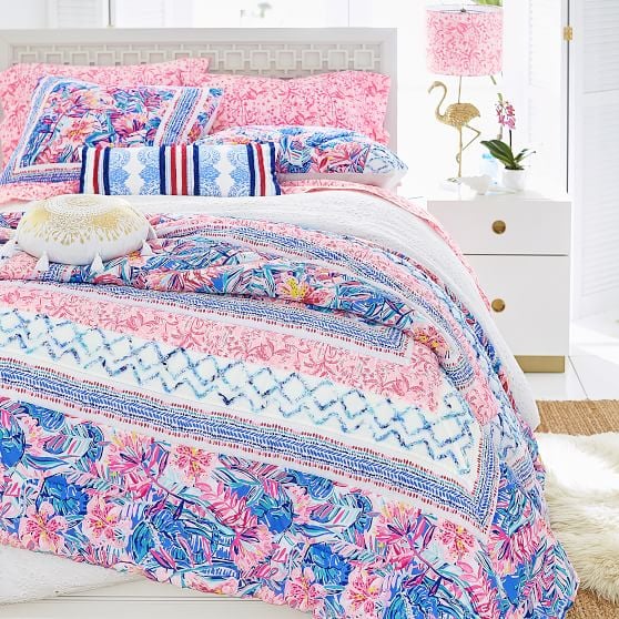 Lilly Pulitzer Slathouse Soiree Patchwork Quilt and Sham