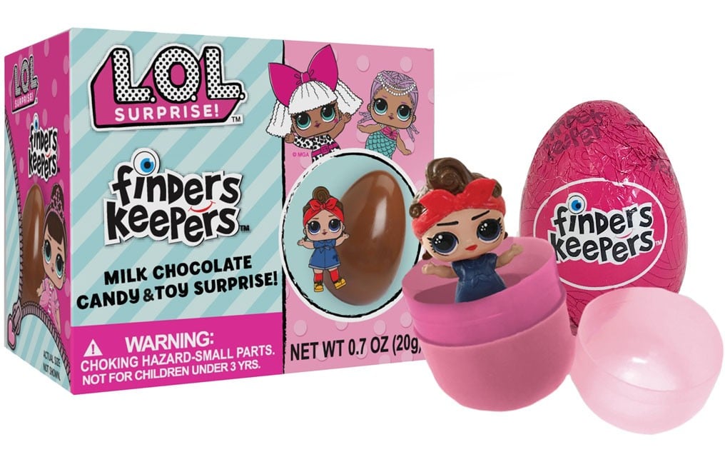 L.O.L. Surprise Finders Keepers Milk Chocolate Egg Candy & Toy Surprise Mystery Pack