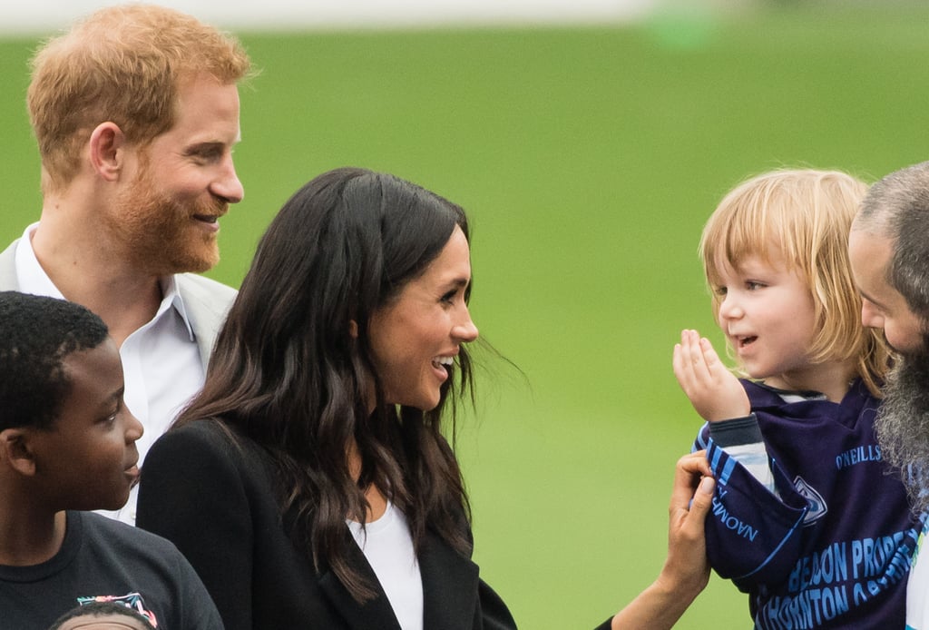 Kid Touching Meghan Markle's Hair in Ireland