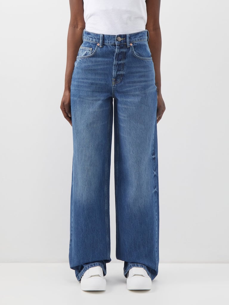 Pooling Wide-Leg Jeans: Raey 90s Organic Cotton High-Waisted Jeans ...