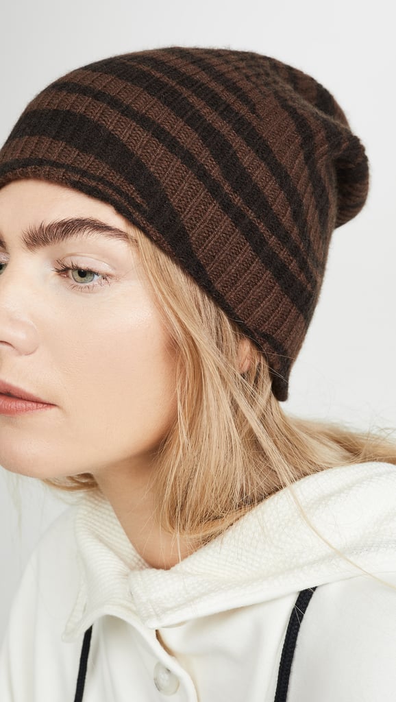 White + Warren Cashmere Zebra Beanie