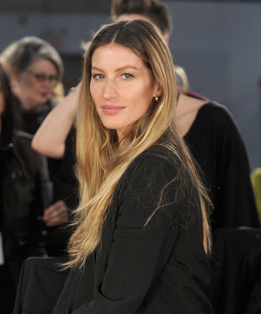 With seriously chic ombré hair, Gisele walked in designer tAlexander Wang's Fall 2012 show at New York Fashion Week.