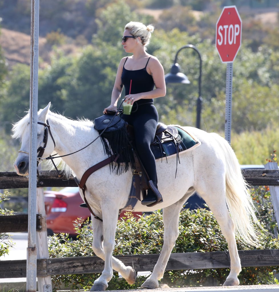 Lady Gaga Riding Her Horse in Malibu May 2016